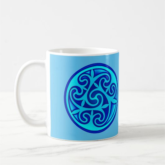Celtic Art Spiral Design Coffee Mok (Links)