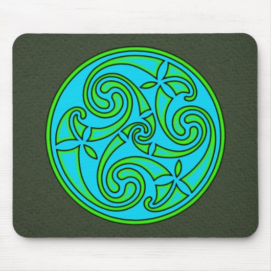 Celtic Art Spiral Design Mouse Mat Muismat (Voorkant)