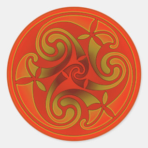 Celtic Art Spiral Design Ronde Sticker