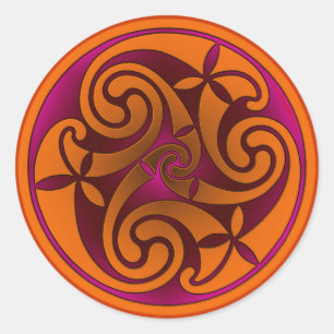 Celtic Art Spiral Design Ronde Sticker
