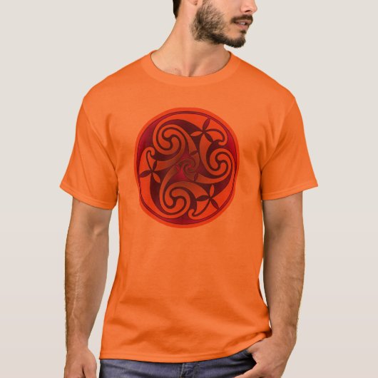 Celtic Art Spiral Design T-Shirt (Voorkant)