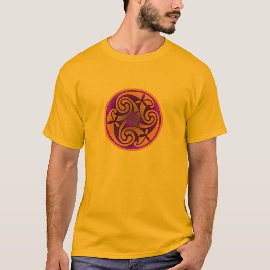 Celtic Art Spiral Design T-Shirt (Voorkant)