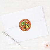 Celtic Autumn Leaves Ronde Sticker (Envelop)