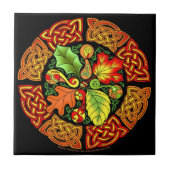 Celtic Autumn Leaves Tile Tegeltje (Voorkant)