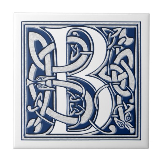 Celtic B Monogram Tegeltje (Voorkant)