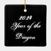 Celtic B&W Dragon Keramisch Ornament (Achterkant)