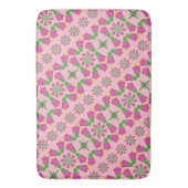 Celtic Bell Flower Mandalas Pink Bath Mat (Voorkant Verticaal)