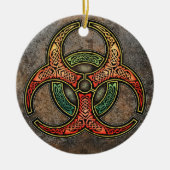 Celtic Biohazard Pendant/Ornament Keramisch Ornament (Voorkant)