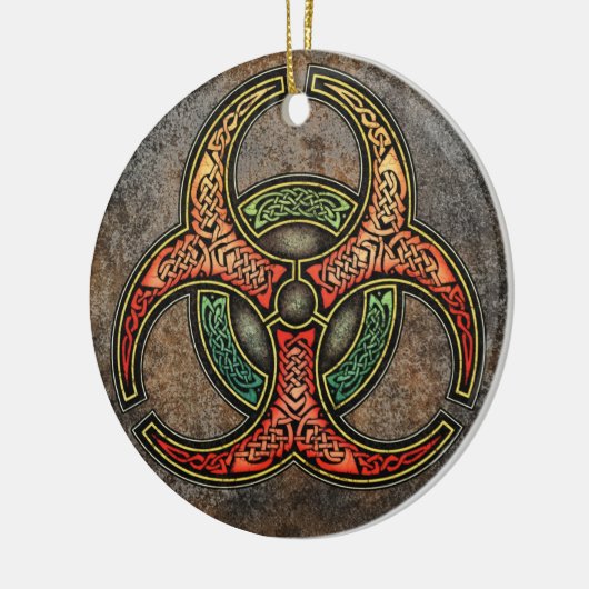 Celtic Biohazard Pendant/Ornament Keramisch Ornament (Links)