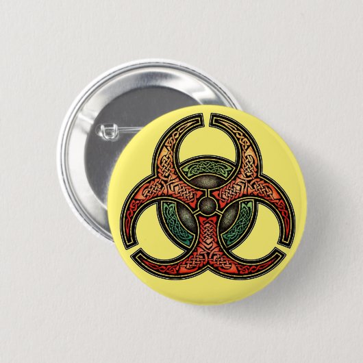 Celtic Biohazard Round Button (Voorkant /achterkant)