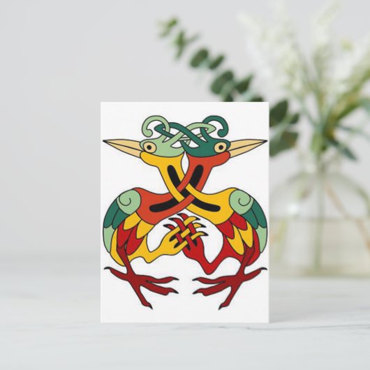 Celtic Bird Briefkaart (Staand voorkant)