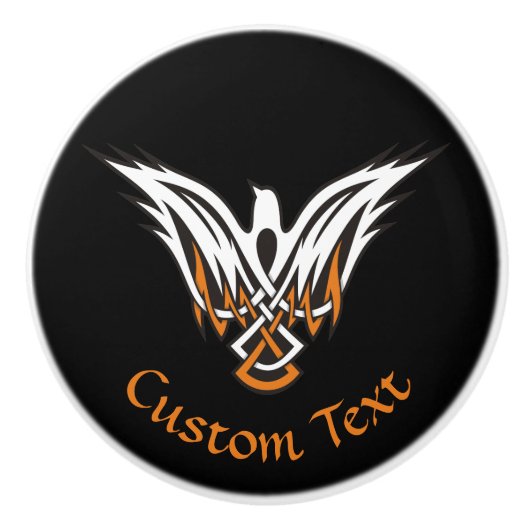 Celtic Bird Ceramic Knob Keramische Knop (Voorkant)