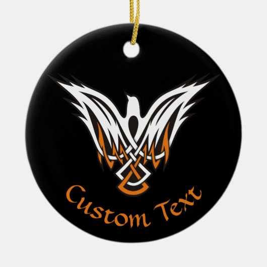 Celtic Bird Ceramic Ornament (Voorkant)
