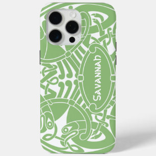 Celtic Bird Circle Pattern Persoonlijke iPhone iPhone 15 Pro Max Hoesje