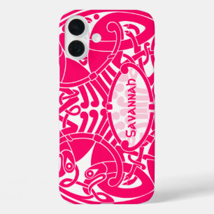 Celtic Bird Circle Pattern Persoonlijke iPhone iPhone 16 Plus Hoesje