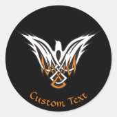 Celtic Bird Classic Round Sticker (Voorkant)