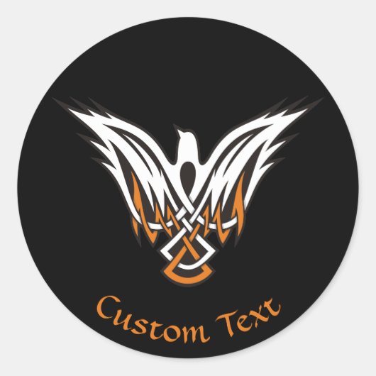 Celtic Bird Classic Round Sticker (Voorkant)