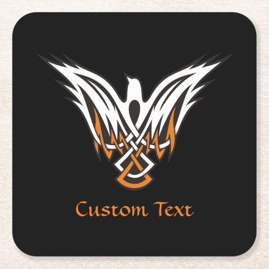 Celtic Bird Square Paper Onderzetter (Voorkant)