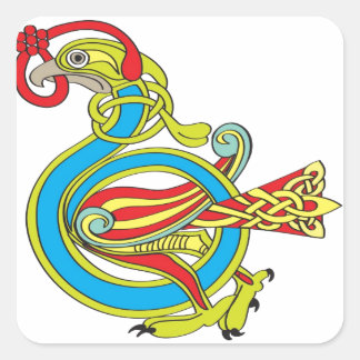 Celtic Bird Vierkante Sticker