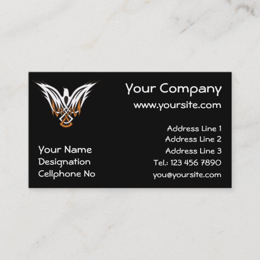 Celtic Bird Visitekaartje (Voorkant)