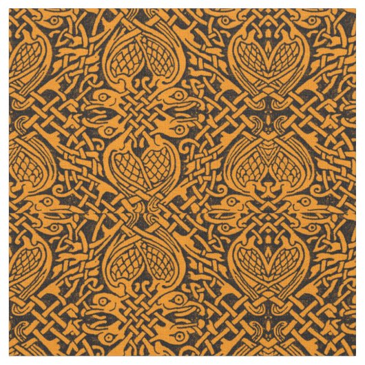 Celtic Bird Weave in Gold Stof (Close Up)