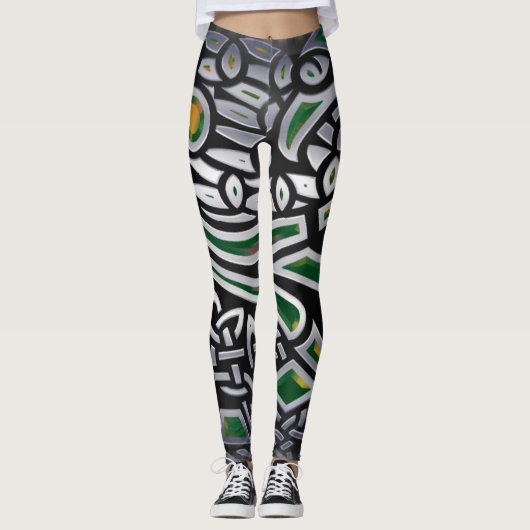Celtic Birds 3D Folie Leggings (Voorkant)