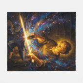 Celtic Blacksmith Goddess Forging Sword Fantasy Ar Fleece Deken (Voorkant (Horizontaal))
