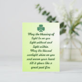 celtic blessing shamrock-briefkaart briefkaart (Staand voorkant)