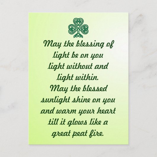 celtic blessing shamrock-briefkaart briefkaart (Voorkant)