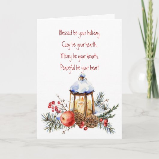 Celtic Blessings Kerstmis voor iedereen Feestdagen Kaart (Voorkant)