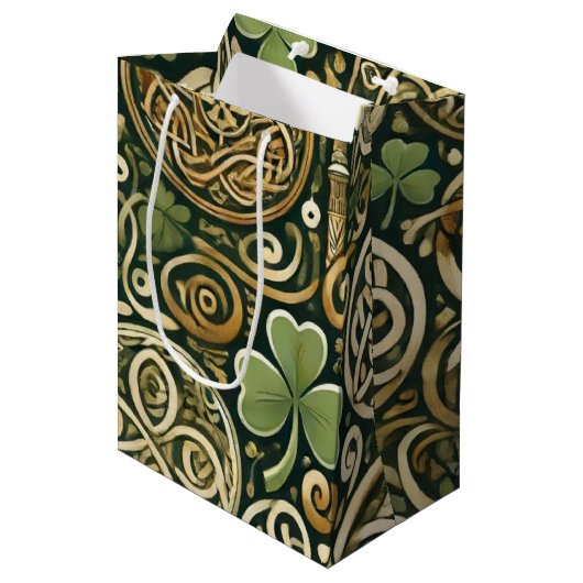 Celtic Bloom Medium Cadeauzakje (Voorkant Gekanteld)
