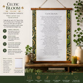 Celtic Bloom Poëzie Hangend Wandkleed