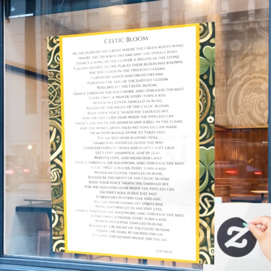 Celtic Bloom Raamsticker (Cafe Raam)