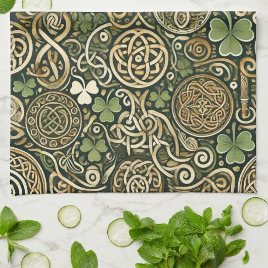 Celtic Bloom Theedoek (Gevouwen)