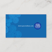 Celtic Blue Curl Swirl met Logo Visitekaartje (Achterkant)