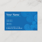 Celtic Blue Curl Swirl met Logo Visitekaartje (Voorkant)