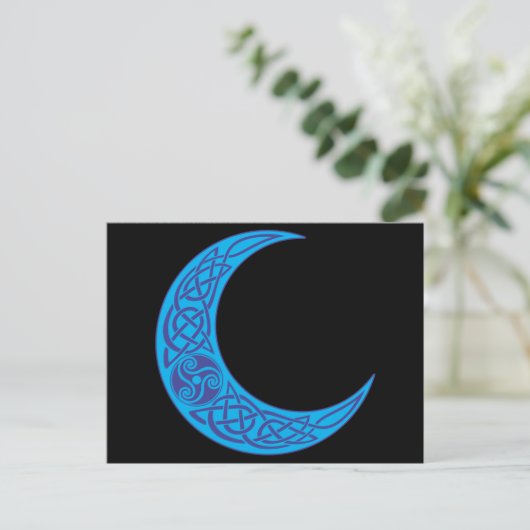 Celtic Blue Moon Briefkaart (Staand voorkant)