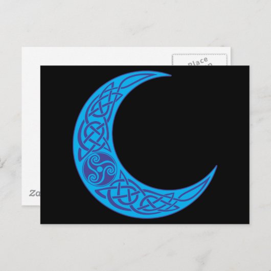 Celtic Blue Moon Briefkaart (Voorkant / Achterkant)