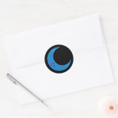 Celtic Blue Moon Ronde Sticker (Envelop)