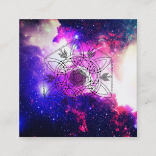 *~ * Celtic Boho Aztec Nebula Tribal Galaxy Vierkante Visitekaartje