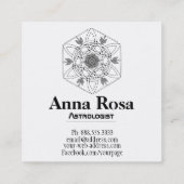 *~ * Celtic Boho Aztec Nebula Tribal Galaxy Vierkante Visitekaartje (Achterkant)
