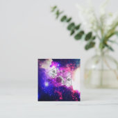 *~ * Celtic Boho Aztec Nebula Tribal Galaxy Vierkante Visitekaartje (Staand voorkant)
