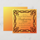 Celtic Border Thanksgiving Dinner Party Kaart (Voorkant / Achterkant)