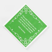Celtic Braid - White en Green Irish Blessing #4 Servetten (Hoek)