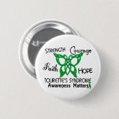 Celtic Butterfly 3 Tourette's Syndrome Ronde Button 5,7 Cm (Voorkant /achterkant)