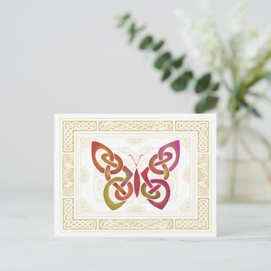 Celtic Butterfly Briefkaart (Staand voorkant)