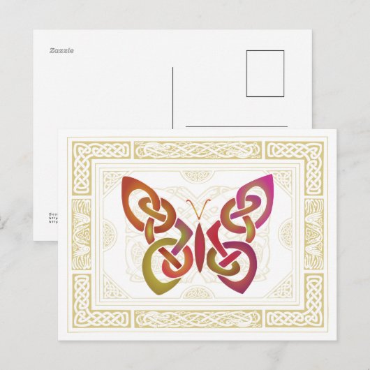 Celtic Butterfly Briefkaart (Voorkant / Achterkant)