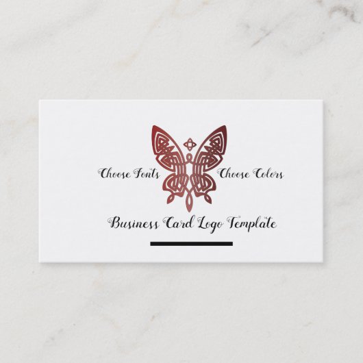 Celtic Butterfly Logo Theme Visitekaartje (Voorkant)