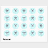 Celtic Butterfly Metal Ronde Sticker (Vel)