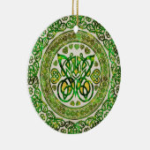 Celtic Butterfly - Ronde Ornament - Groen en goud (Rechts)